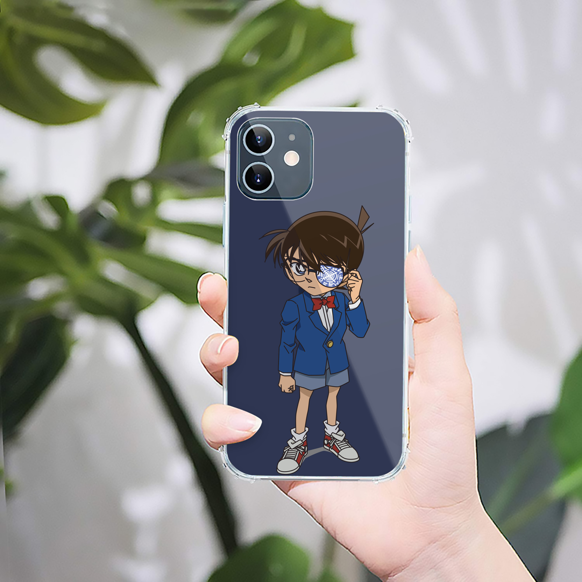 （画像用） 名探偵コナン 江戸川 コナン Detective Conan Conan Edogawa 【iPhone 12シリーズ対応】透明スマホケース（クリアソフトケース）